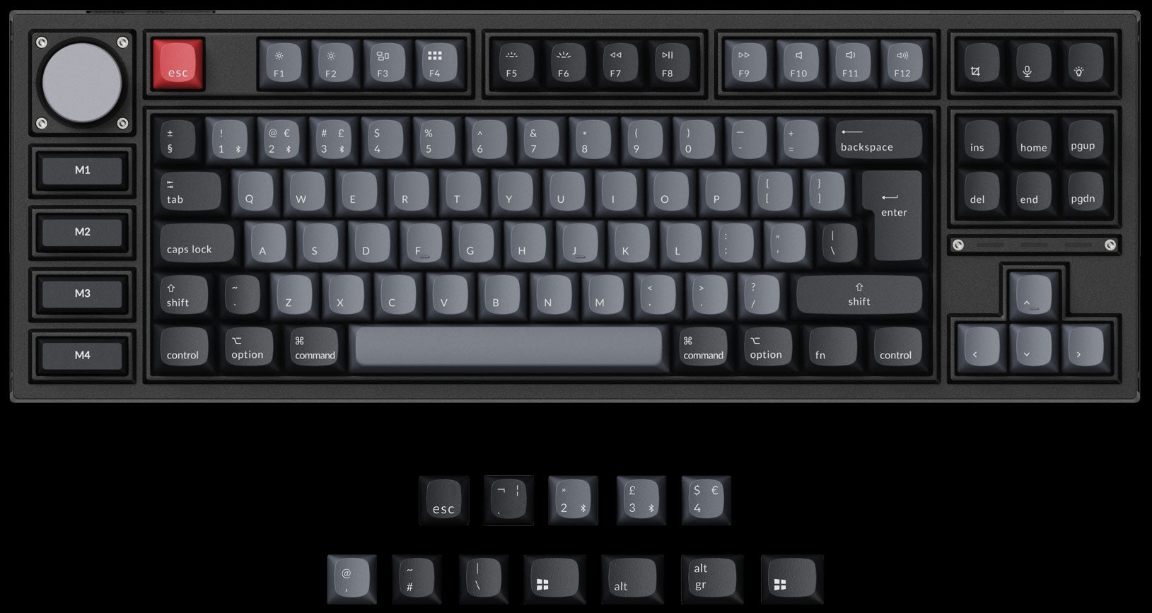 Keychron Q3 Pro QMK/VIA 80% layout wireless custom mechanical keyboard ISO Layout