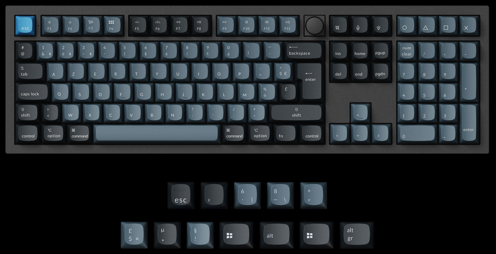 Keychron Q6 Pro QMK/VIA 100% layout wireless custom mechanical keyboard ISO Layout