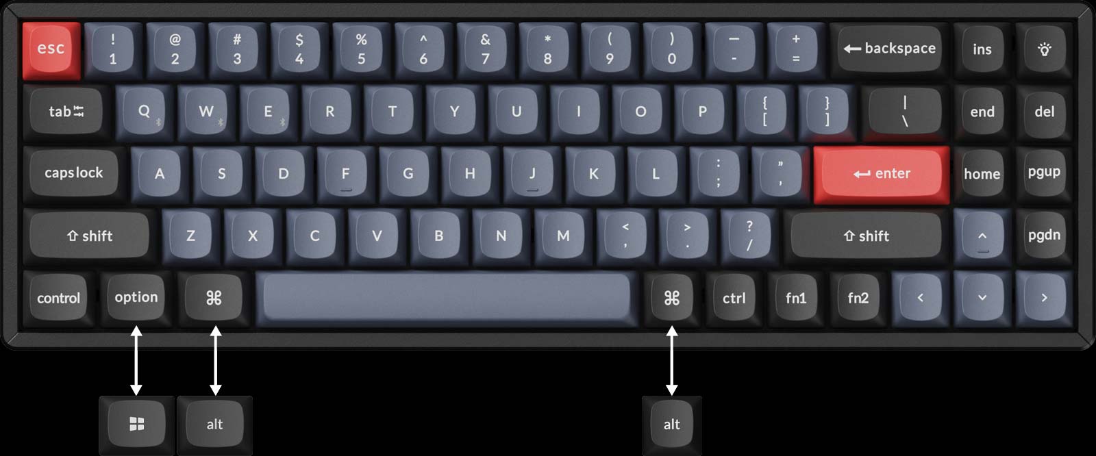 Keychron K14 Pro keyboard layout