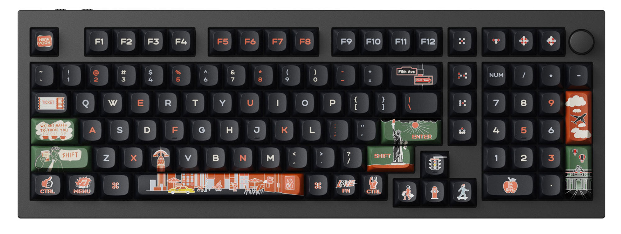 MDA Dye-Sub PBT Keycap Set - New York