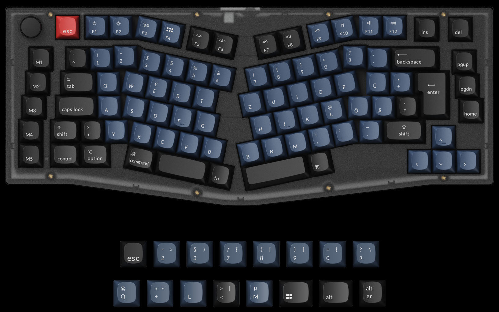 Keychron V10 QMK VIA custom mechanical keyboard ISO German layout