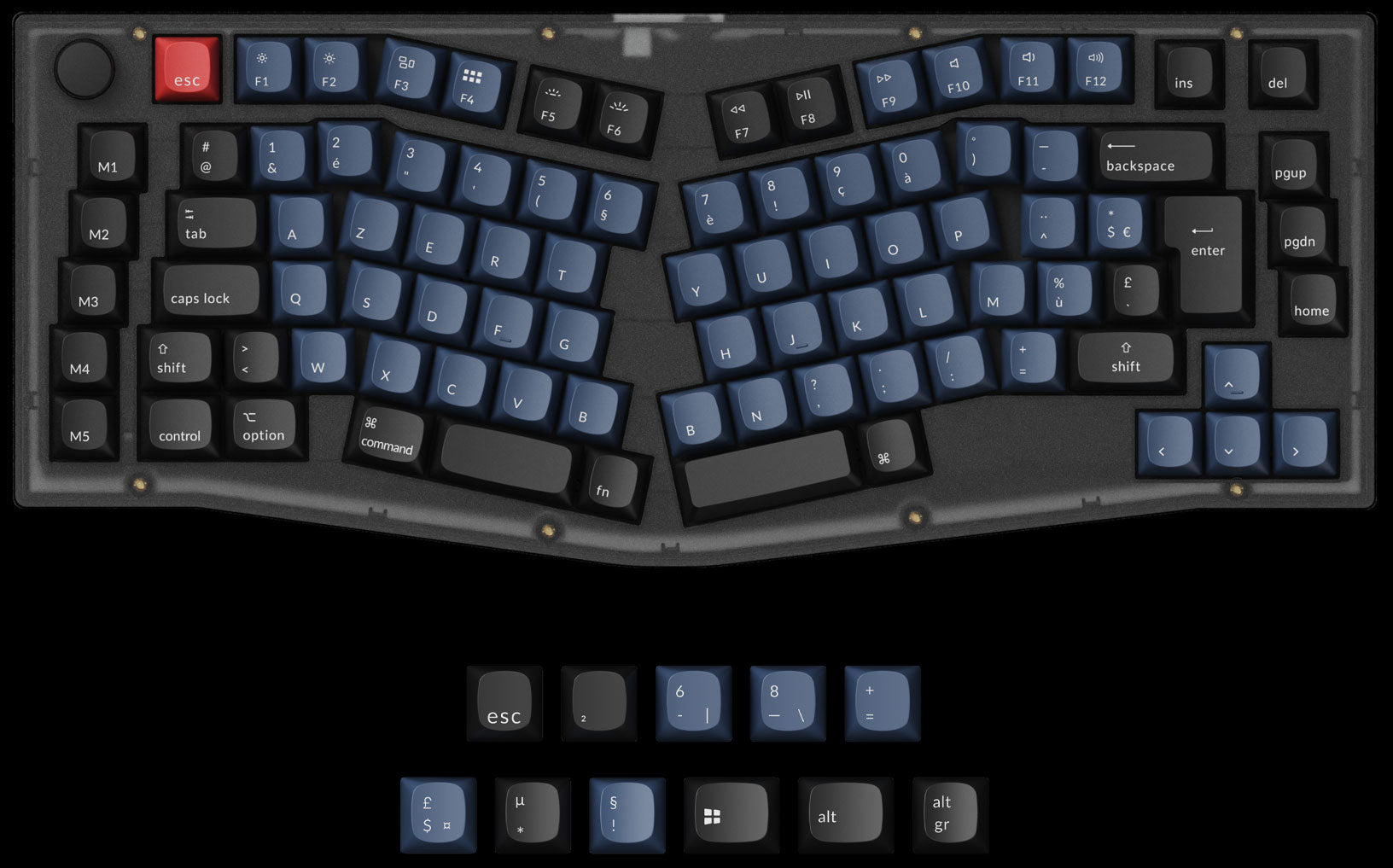 Keychron V10 QMK VIA custom mechanical keyboard ISO French layout