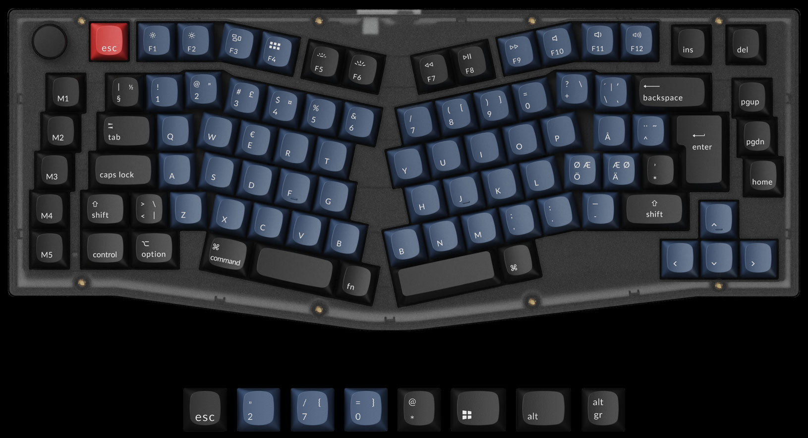 Keychron V10 QMK VIA custom mechanical keyboard ISO Nordic layout