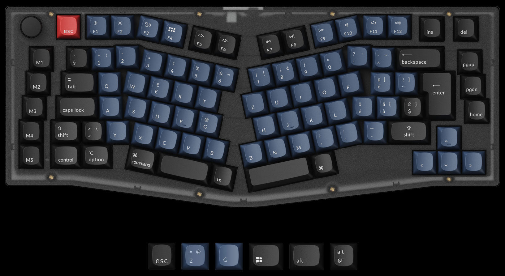 Keychron V10 QMK VIA custom mechanical keyboard ISO Swiss layout