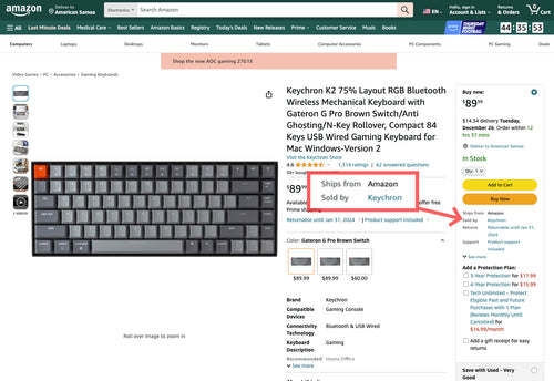 Sold by Keychron and Ships from Amazon (FBA)