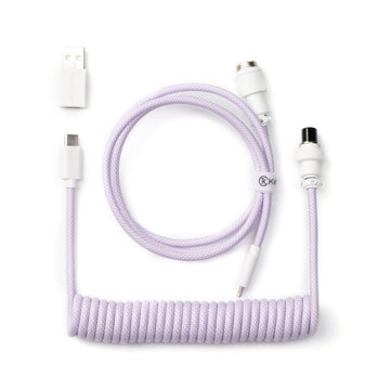 Keychron custom coiled aviator USB type-C cable 