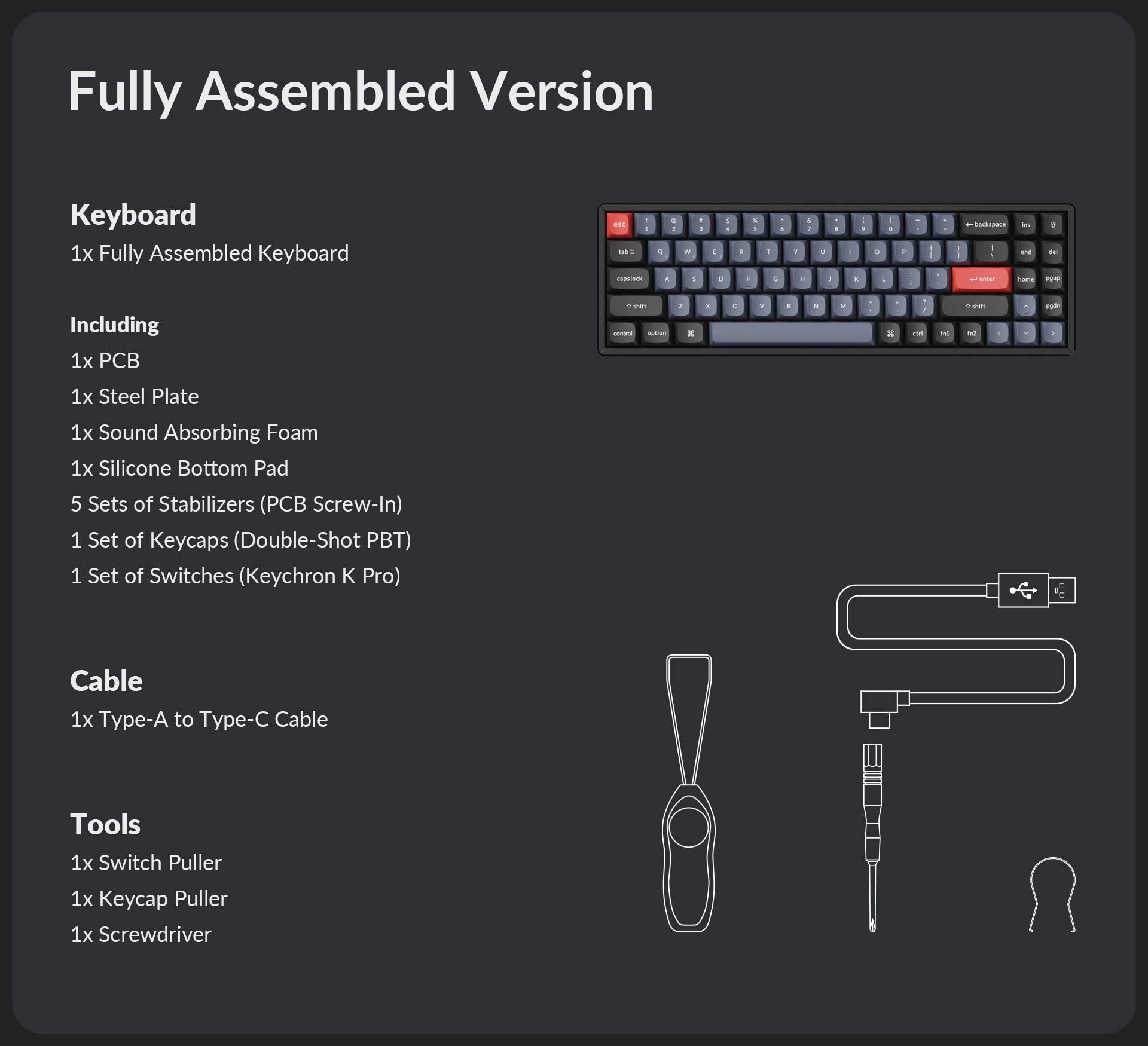 Keychron K14 Pro package content-fully assembled version