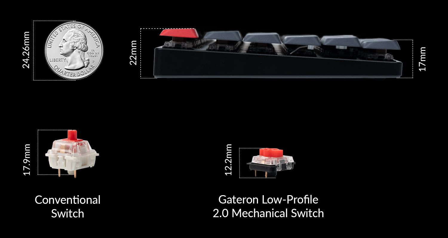 Keychron K5 Pro QMK/VIA Low-Profile Wireless Mechanical Keyboard with an ultra-slim body and hot-swappable