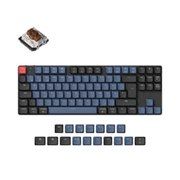 Keychron K1 Pro QMK/VIA Wireless Custom Mechanical Keyboard ISO Layout Collection as variant: RGB Backlight (Hot-Swappble)-ABS Keycaps / DE-ISO / Low Profile Gateron Mechanical Brown