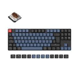 Keychron K1 Pro QMK/VIA Wireless Custom Mechanical Keyboard ISO Layout Collection as variant: RGB Backlight (Hot-Swappble)-ABS Keycaps / UK-ISO / Low Profile Gateron Mechanical Brown