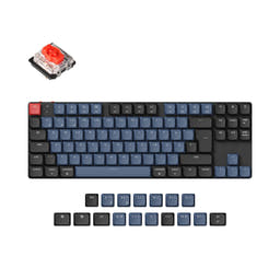 Keychron K1 Pro QMK/VIA Wireless Custom Mechanical Keyboard ISO Layout Collection as variant: RGB Backlight (Hot-Swappble)-ABS Keycaps / DE-ISO / Low Profile Gateron Mechanical Red