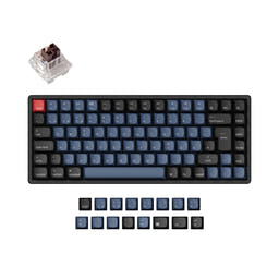 Keychron K2 Pro QMK/VIA Wireless Mechanical Keyboard ISO Layout Collection as variant: Fully Assembled (Hot-Swappable) / RGB Backlight Aluminum Frame-ABS Keycaps / DE-ISO / Keychron K Pro Mechanical Brown