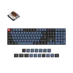 Keychron K5 Pro QMK/VIA Wireless Custom Mechanical Keyboard ISO Layout Collection as variant: RGB Backlight (Hot-Swappble)-ABS Keycaps / DE-ISO / Low Profile Gateron Mechanical Brown