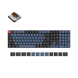 Keychron K5 Pro QMK/VIA Wireless Custom Mechanical Keyboard ISO Layout Collection as variant: RGB Backlight (Hot-Swappble)-ABS Keycaps / UK-ISO / Low Profile Gateron Mechanical Brown