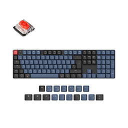 Keychron K5 Pro QMK/VIA Wireless Custom Mechanical Keyboard ISO Layout Collection as variant: RGB Backlight (Hot-Swappble)-ABS Keycaps / DE-ISO / Low Profile Gateron Mechanical Red