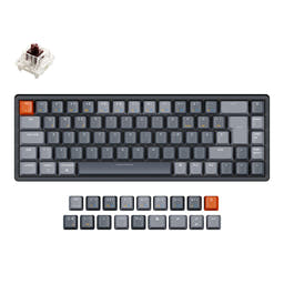 Keychron K6 Wireless Mechanical Keyboard (German ISO-DE Layout) as variant: RGB Backlight Aluminum Frame / Gateron G Pro Mechanical / Brown