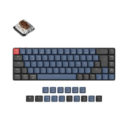 Keychron K7 Pro QMK/VIA Wireless Custom Mechanical Keyboard ISO Layout Collection as variant: RGB Backlight (Hot-Swappble) / DE-ISO / Low Profile Gateron Mechanical Brown