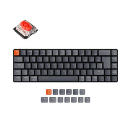 Keychron K7 Ultra-slim Wireless Mechanical Keyboard (UK ISO Layout) as variant: RGB Backlight / Low Profile Gateron Mechanical / Red