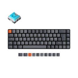 Keychron K7 Ultra-slim Wireless Mechanical Keyboard (Nordic ISO Layout) as variant: White Backlight / Low Profile Keychron Optical (Hot-swappable) / Blue