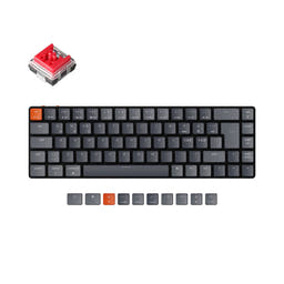 Keychron K7 Ultra-slim Wireless Mechanical Keyboard (Nordic ISO Layout) as variant: RGB Backlight / Low Profile Keychron Optical (Hot-swappable) / Red