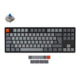 Keychron K8 Wireless Mechanical Keyboard (Nordic ISO Layout) as variant: RGB Backlight Aluminum Frame / Gateron G Pro Mechanical / Blue