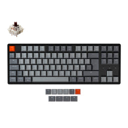 Keychron K8 Wireless Mechanical Keyboard (Nordic ISO Layout) as variant: RGB Backlight Aluminum Frame / Gateron G Pro Mechanical / Brown