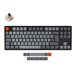 Keychron K8 Wireless Mechanical Keyboard (UK ISO Layout) as variant: RGB Backlight Aluminum Frame / Gateron G Pro Mechanical / Brown