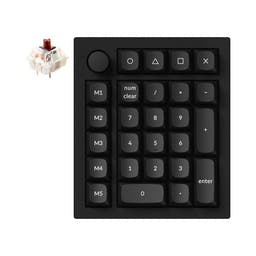 Keychron Q0 Plus QMK Custom Number Pad as variant: Fully Assembled Knob / Carbon Black / Gateron G Pro Brown
