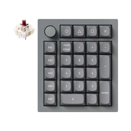 Keychron Q0 Plus QMK Custom Number Pad as variant: Fully Assembled Knob / Silver Grey / Gateron G Pro Brown