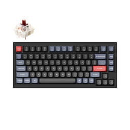 Keychron Q1 QMK Custom Mechanical Keyboard - Version 2 as variant: Fully Assembled / Carbon Black - B / Gateron G Pro Brown