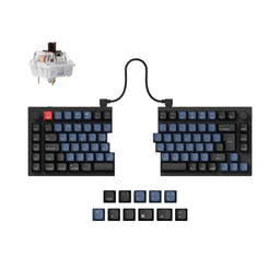 Keychron Q11 QMK Custom Mechanical Keyboard ISO Layout Collection as variant: Fully Assembled Knob (Carbon Black) / UK-ISO / Keychron K Pro Brown