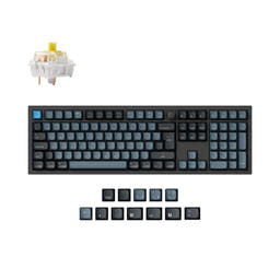 Keychron Q6 Pro QMK/VIA Wireless Custom Mechanical Keyboard ISO Layout Collection as variant: Fully Assembled Knob Carbon Black-ABS Keycaps / UK-ISO / Keychron K Pro Banana