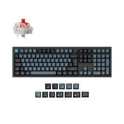 Keychron Q6 Pro QMK/VIA Wireless Custom Mechanical Keyboard ISO Layout Collection as variant: Fully Assembled Knob Carbon Black-ABS Keycaps / UK-ISO / Keychron K Pro Red