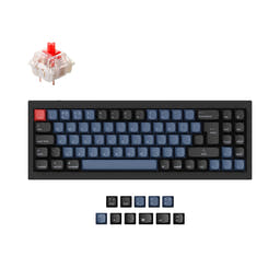 Keychron Q7 QMK Custom Mechanical Keyboard ISO Layout Collection as variant: Fully Assembled (Carbon Black) / UK-ISO / Gateron G Pro Red