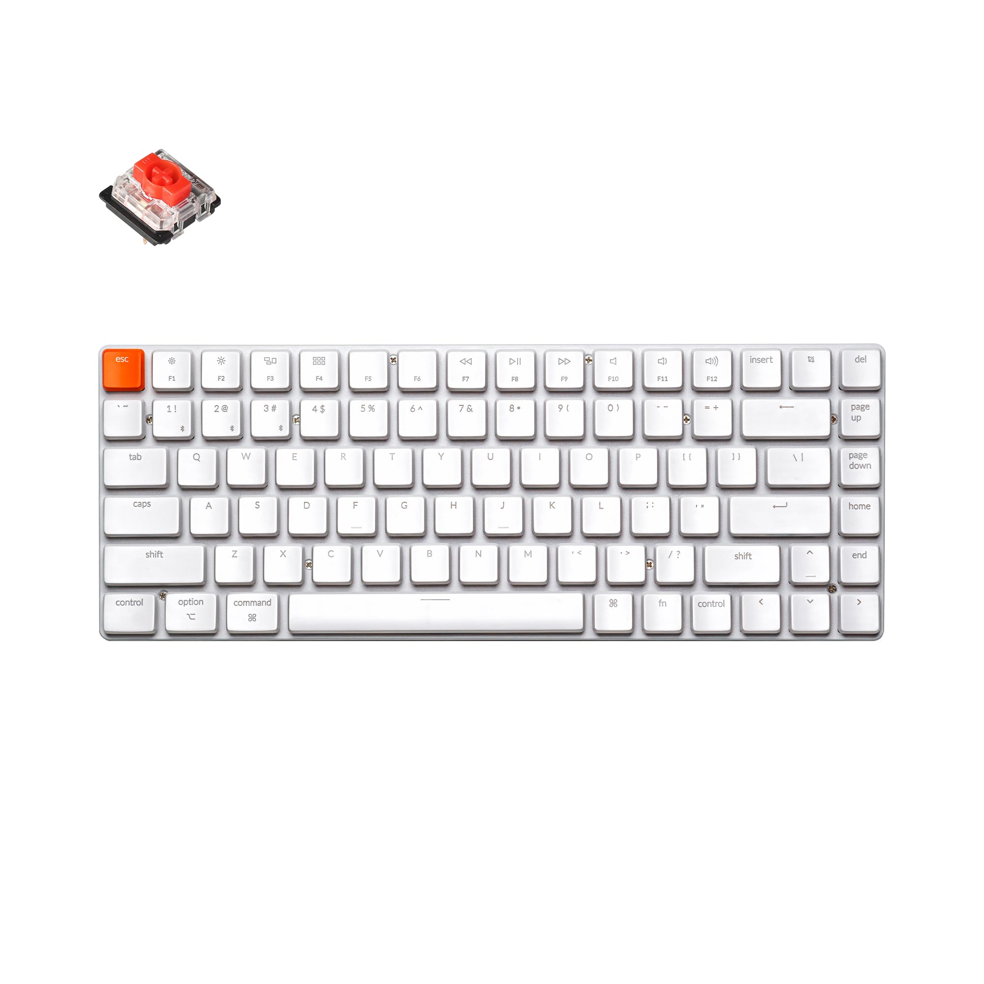 Keychron K3 Non-Backlight Ultra-Slim Wireless Mechanical Keyboard (Version 2) Non-Backlight / Low Profile Gateron Mechanical / Red