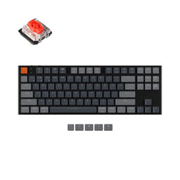 Keychron K1 Wireless Mechanical Keyboard (Version 5) as variant: RGB Backlight Aluminum Body / Low Profile Gateron Mechanical / Red
