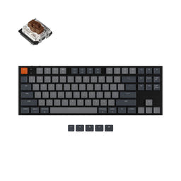 Keychron K1 Wireless Mechanical Keyboard (Version 5) as variant: White Backlight Aluminum Body / Low Profile Gateron Mechanical / Brown