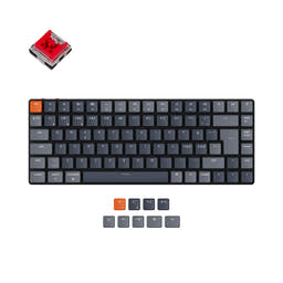 Keychron K3 Ultra-slim Wireless Mechanical Keyboard (Nordic ISO Layout) - Version 2 as variant: RGB Backlight / Low Profile Keychron Optical (Hot-swappable) / Red