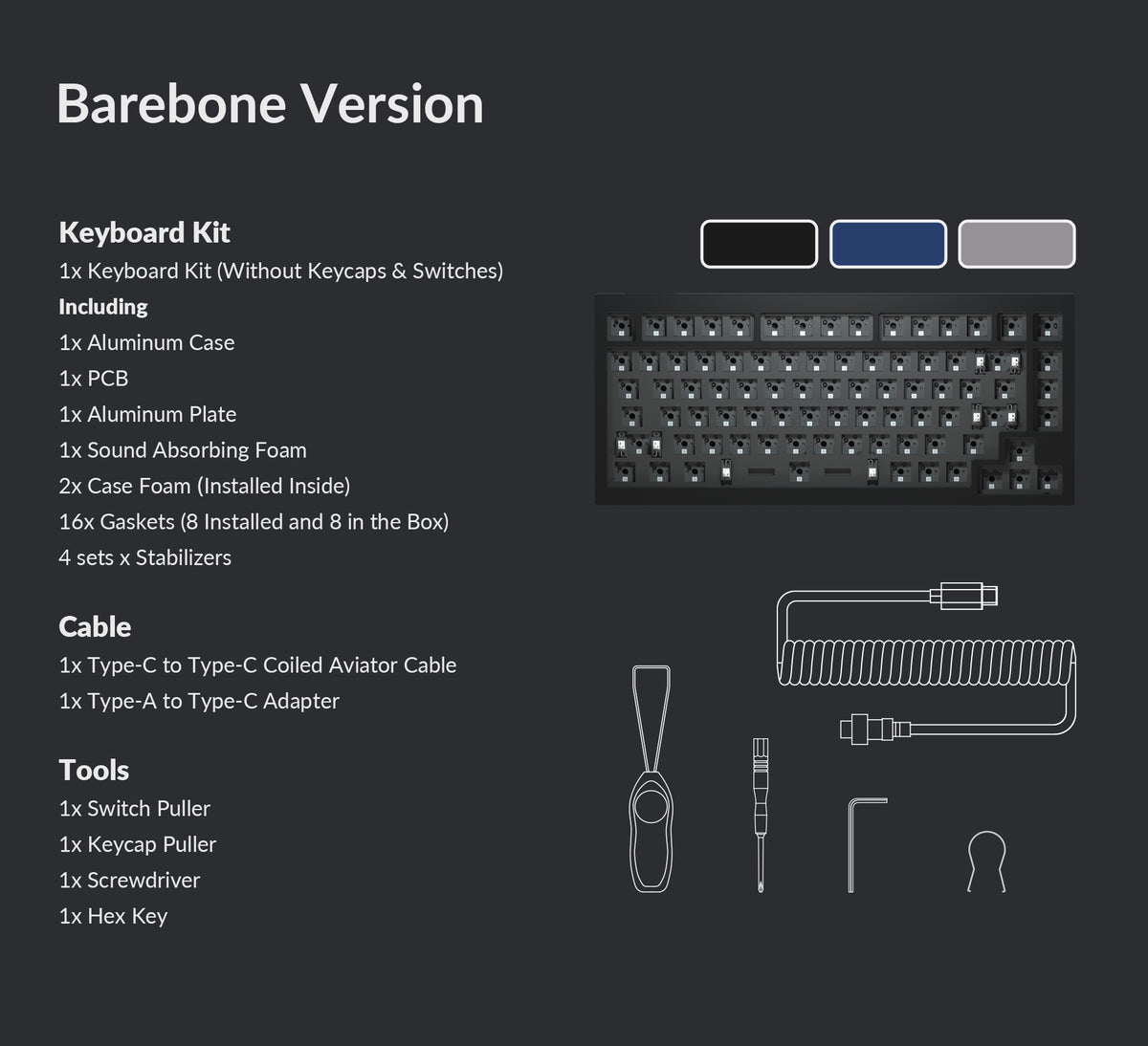 Keychron Q1 75% Custom Mechanical Keyboard Barebone Version