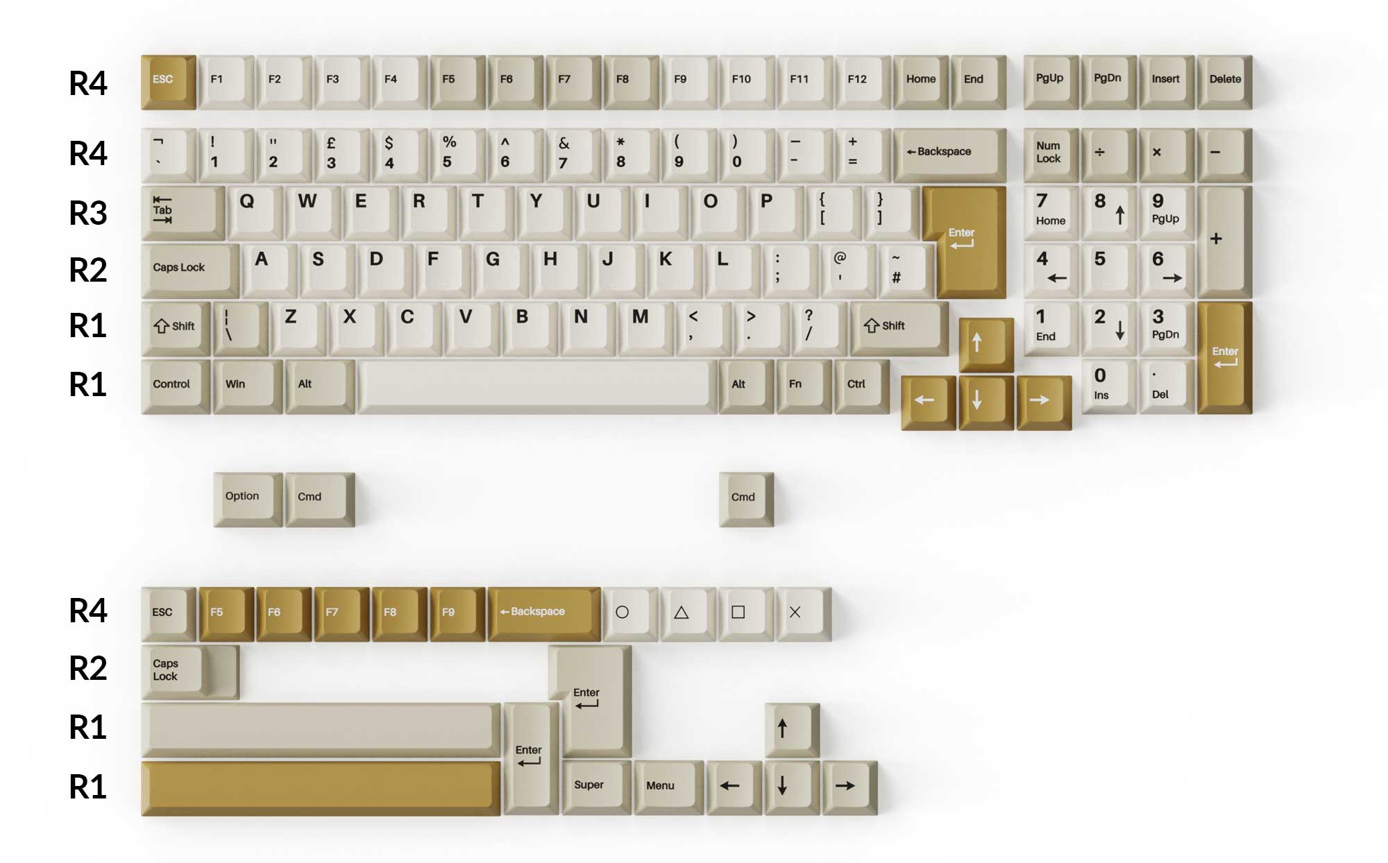 Cherry Profile Double - Shot PBT Full Set Keycaps - Camel – Keychron ...