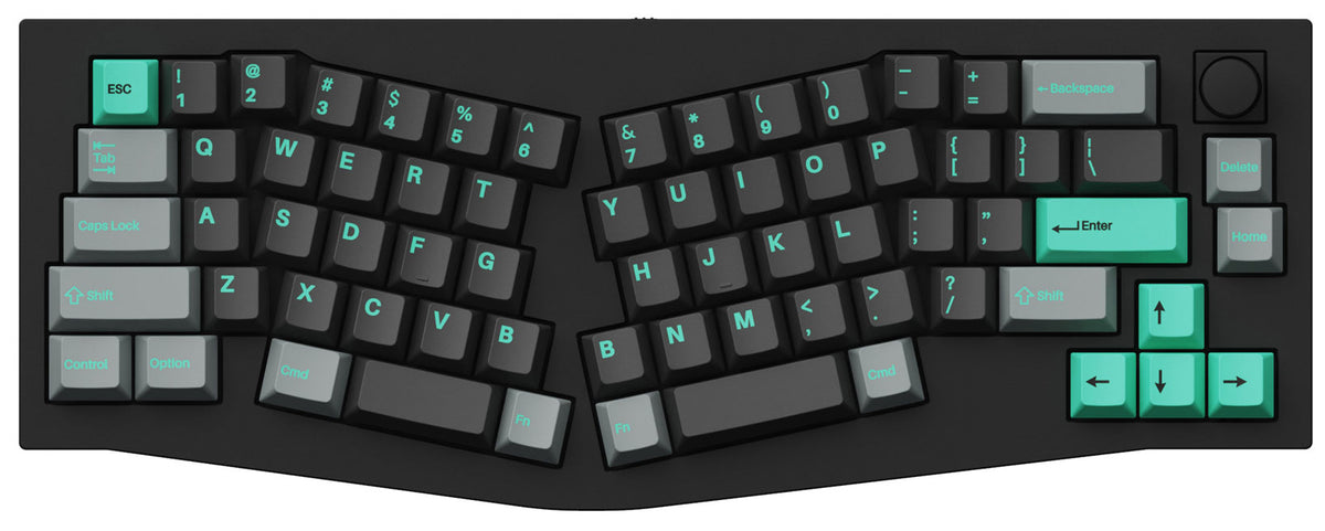 Keychron Double-Shot PBT Cherry Profile Full Keycap Set Hacker Mint on Q8 Keyboard