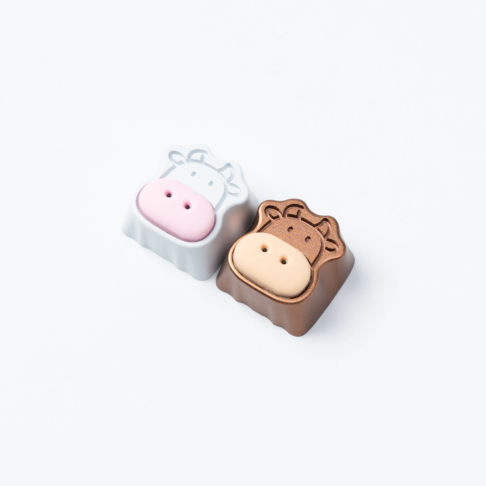 Cute Cows Aluminium Alloy Artisan Keycap