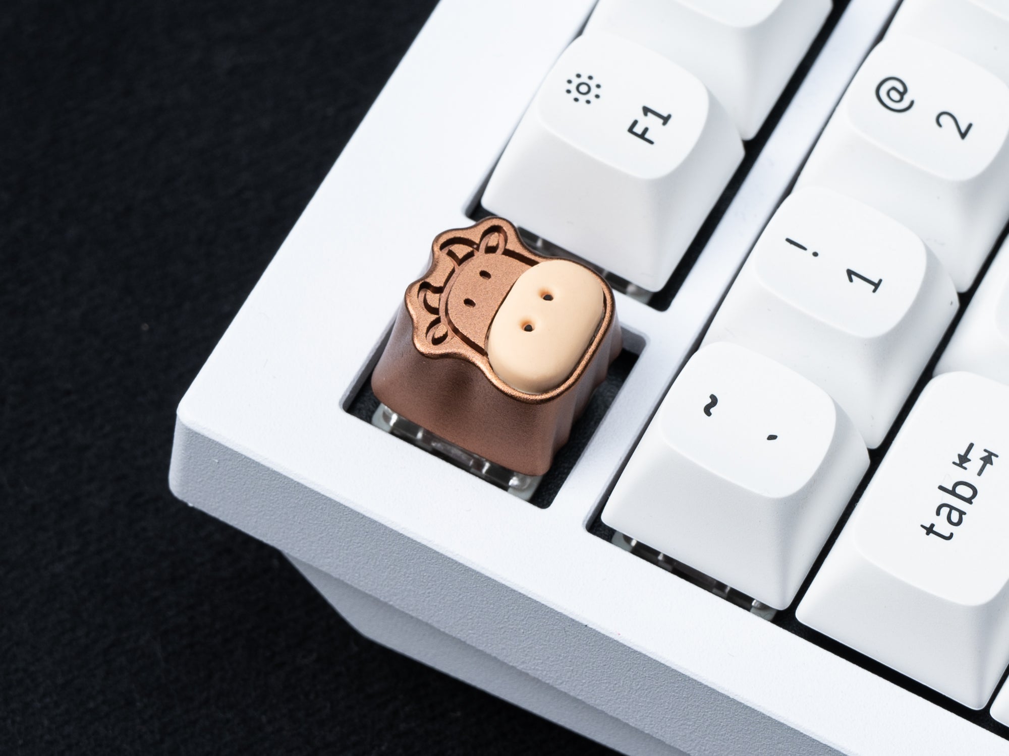 Cute Cows Aluminium Alloy Artisan Keycap