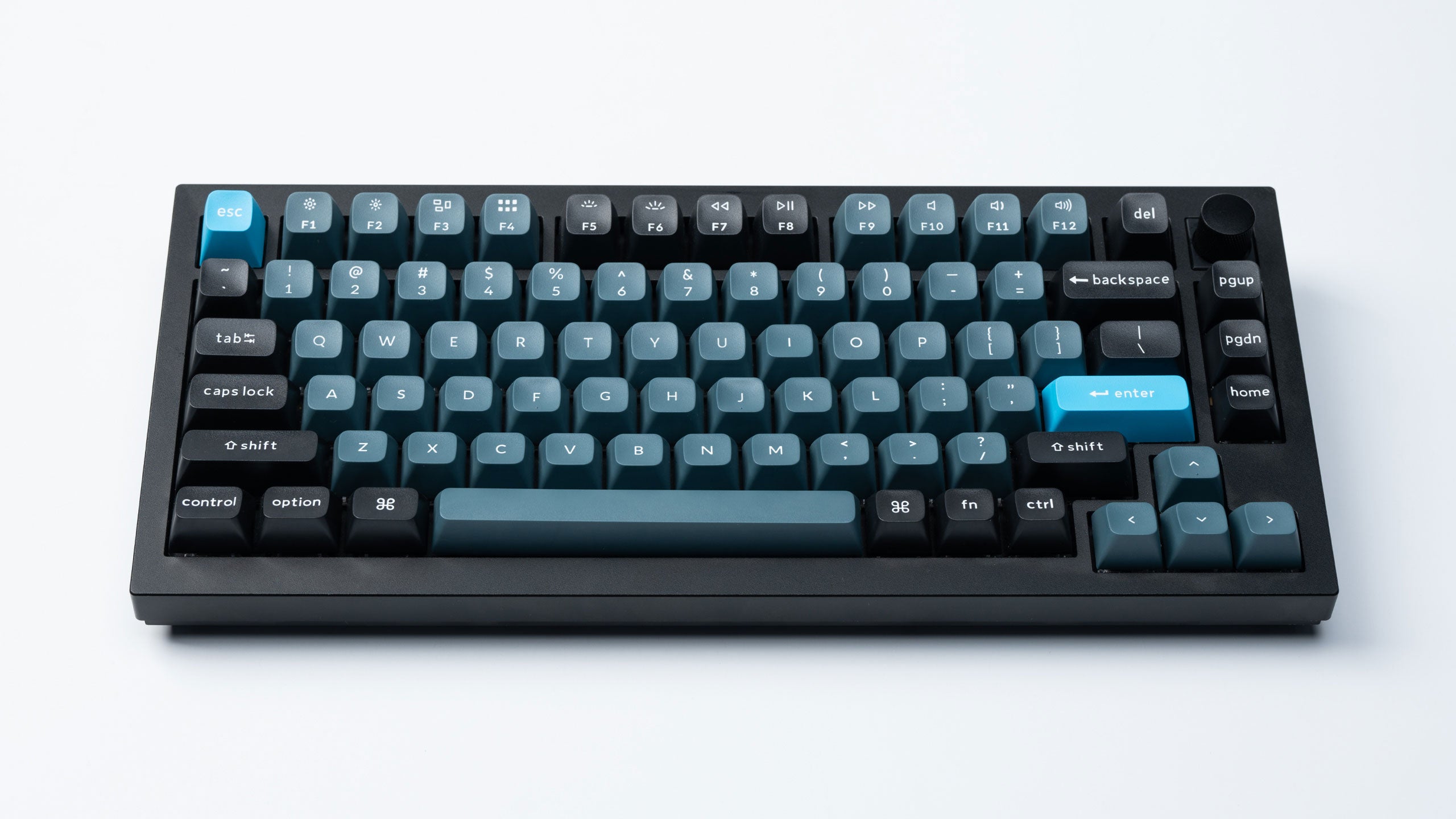 Double Shot KSA PBT Keycap Full Keycap Set - Dark Gray and Grayish Blue