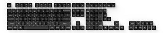 Double Shot KSA PBT Keycap Full Keycap Set White on Black