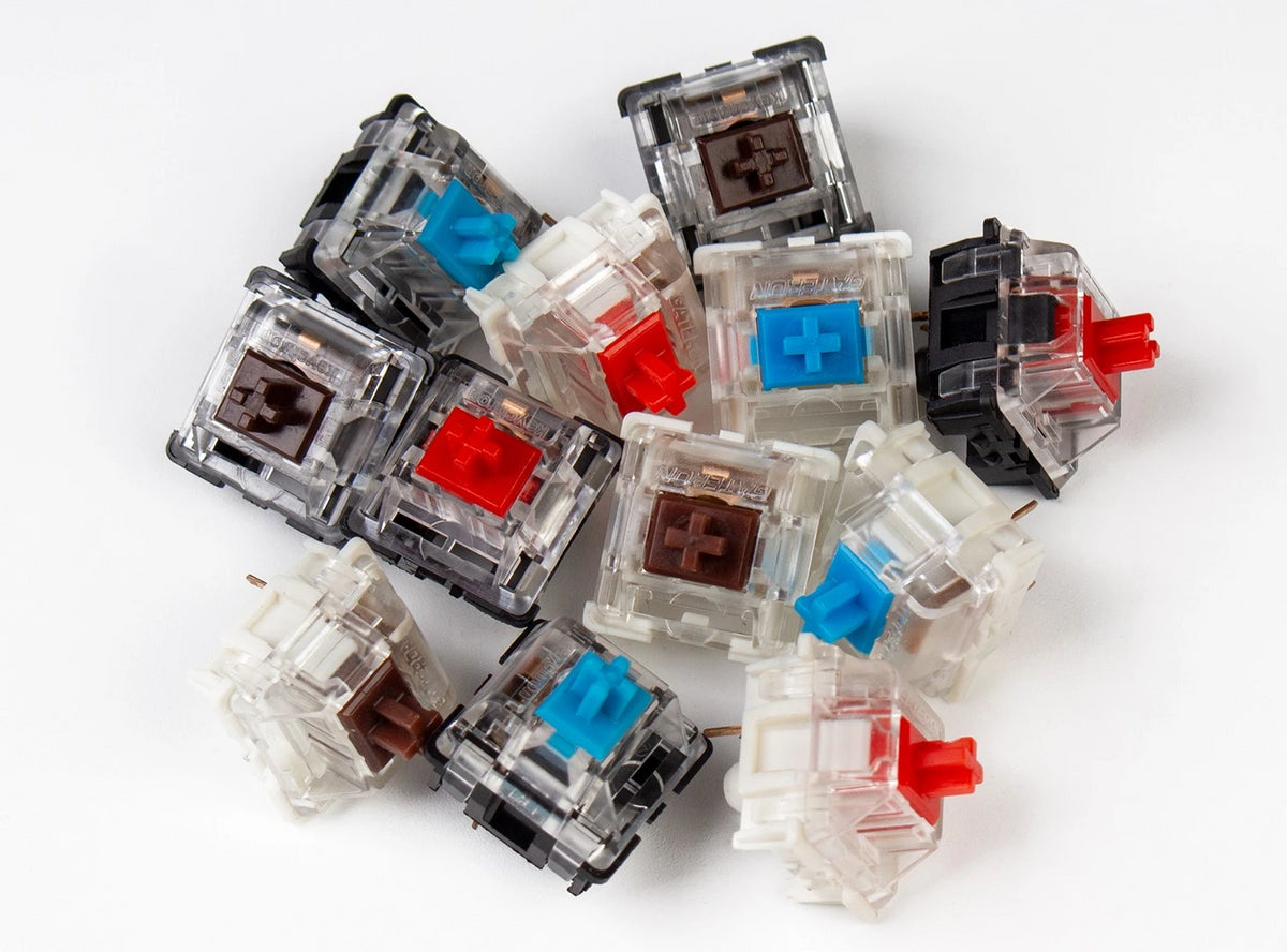 mx-style Gateron and Keychron mechanical red blue brown switches