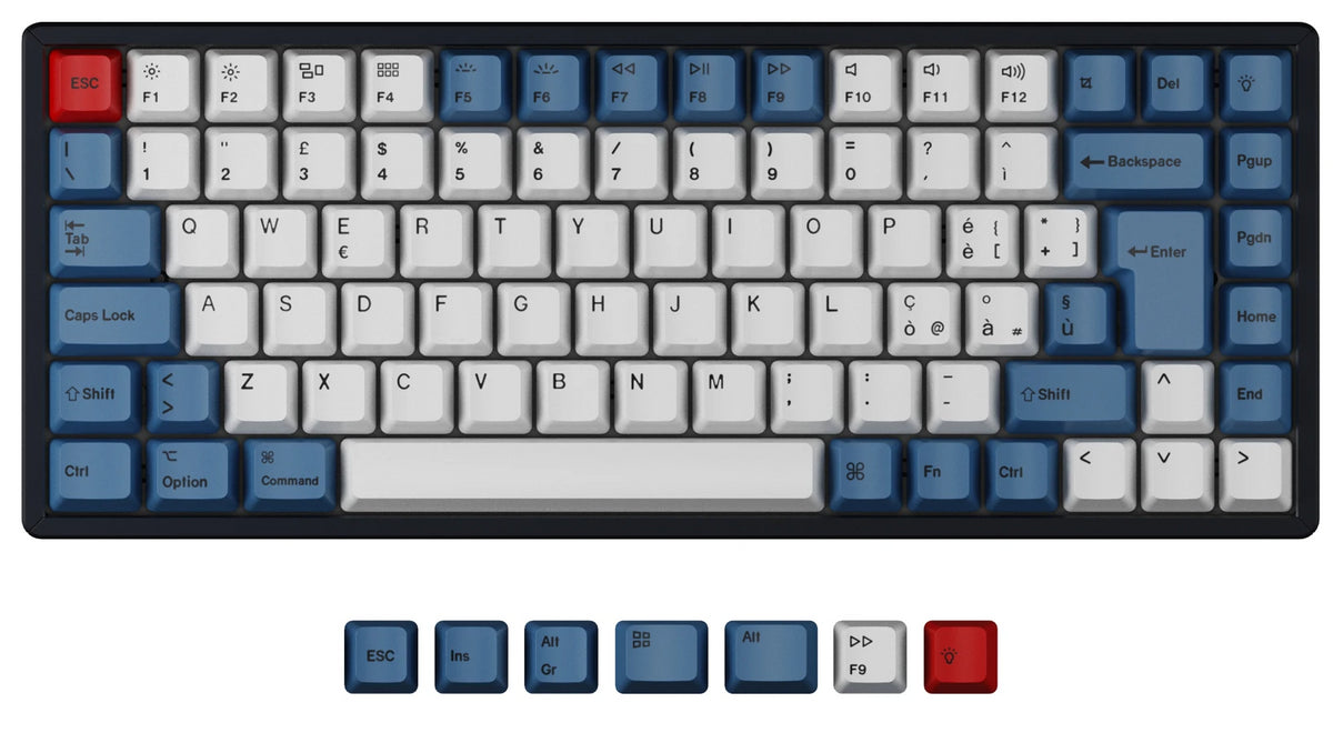 ISO Q1 Q1 Pro V1 K2 K2 Pro OEM Dye-Sub PBT Keycap Set - Blue