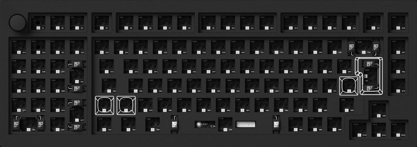 ISO layout of Keychron Q12 Compact 96% Layout Custom Mechanical Keyboard