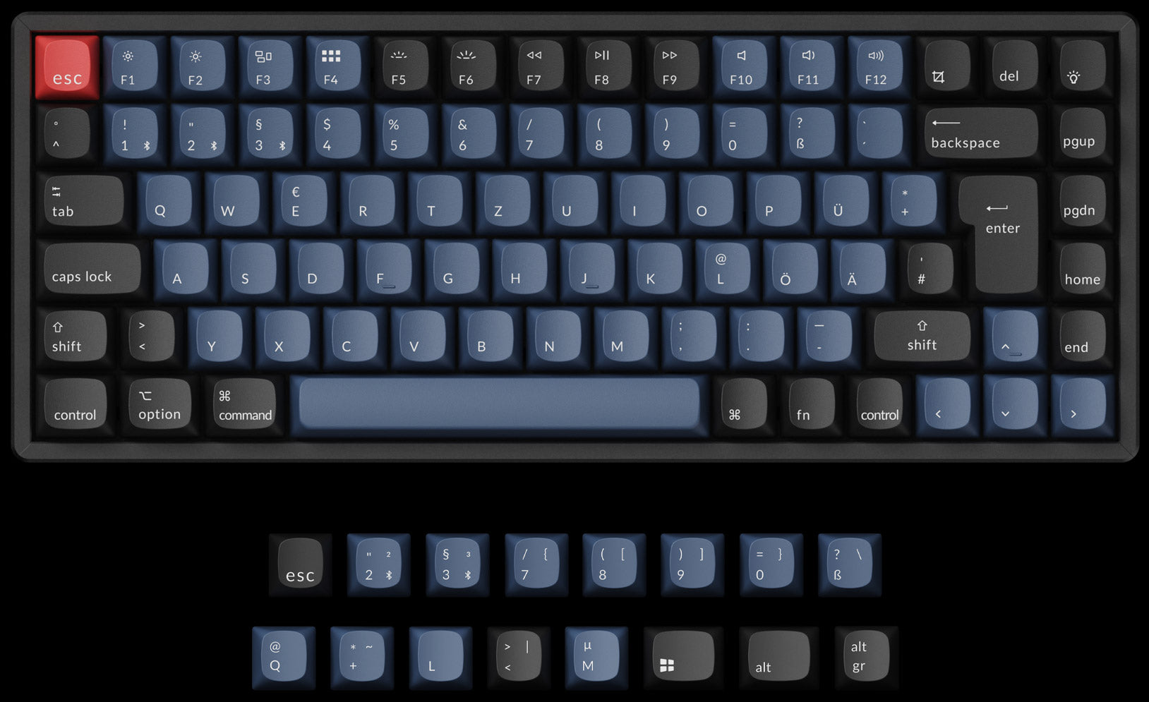 Keychron K2 Pro QMK/VIA Wireless Mechanical Keyboard For Mac And Windows-German ISO Layout