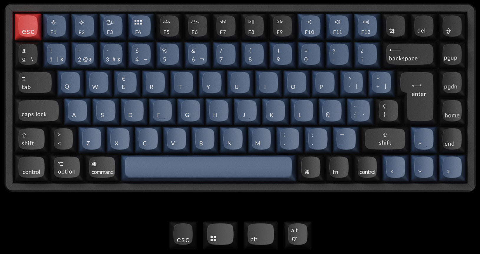 Keychron K2 Pro QMK/VIA Wireless Mechanical Keyboard - ISO Layout